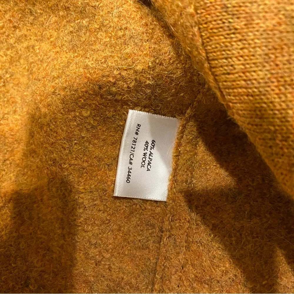 Eileen Fisher Melange Alpaca Wool Women's Open Front Rust Coat size X-Large